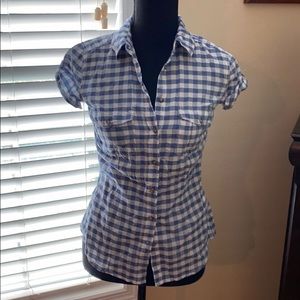 lOGG button up Blue shirt.